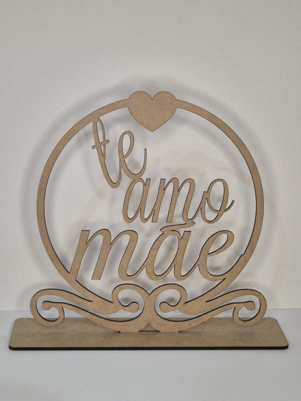 Centro de Mesa "Te Amo Mãe" - Caligrafia Cursiva