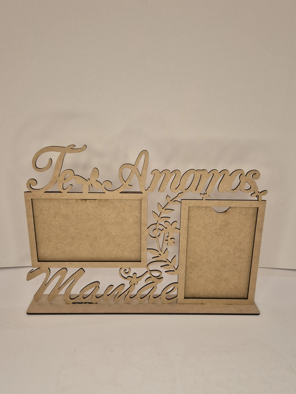 Porta-Retrato de Mesa "Te Amamos Mãe" – Edição Floral